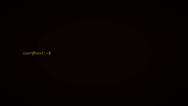 Gold Neon Blinking Thick Bar Cursor Terminal Animation Black Background 4K