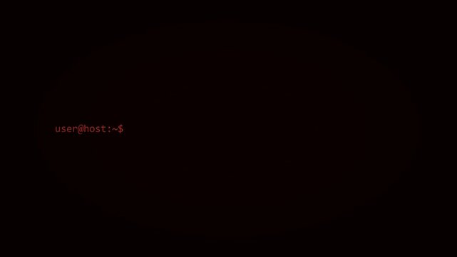 Red Neon Blinking Thick Bar Cursor Terminal Animation Black Background 4K