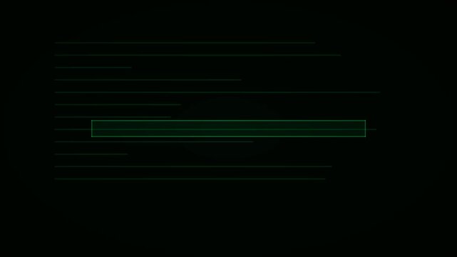 Green Neon Blinking Thick Bar Cursor Text Editor Animation Black Background 4K