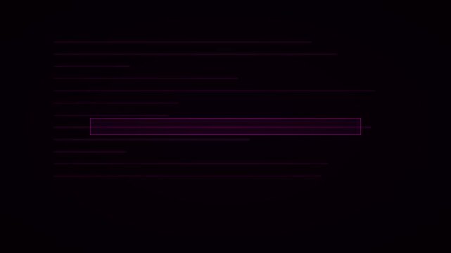 Magenta Neon Blinking Thick Bar Cursor Text Editor Animation Black Background 4K