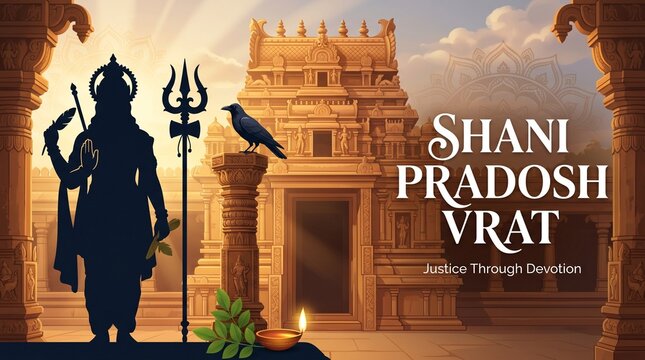 Shani Pradosh Vrat Temple Festival Banner