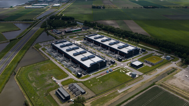 Aerial View of Data Center Infrastructure