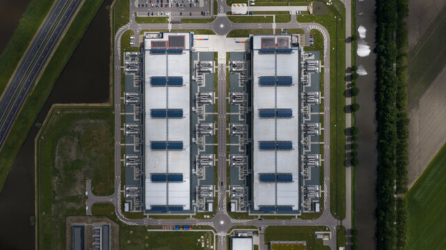 Aerial View of Data Center Infrastructure