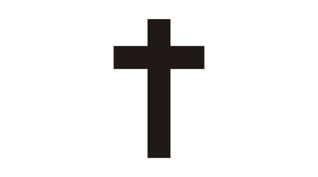 Cross symbol represents the Christian faith and religious devotion.