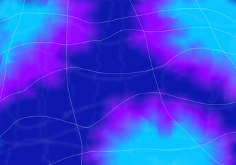 fondo azul con rosa y azul clarito con rayas © Natialia