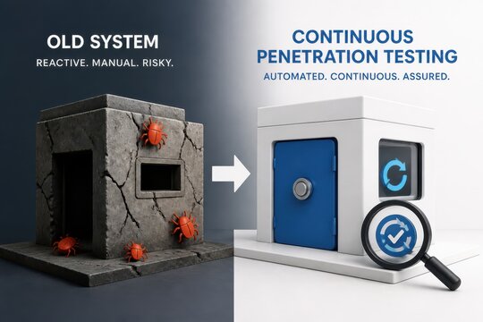 Penetration testing concept with old system and secure automation