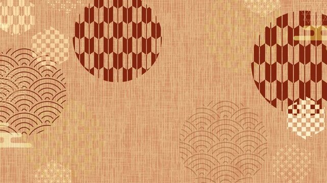 Traditional Japanese Patterns Circular Motifs 4K