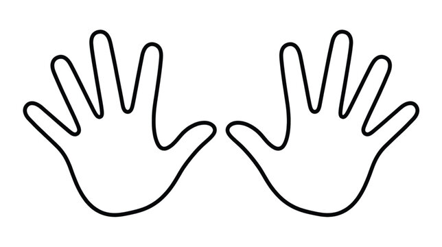 Hands with fingers spread apart.