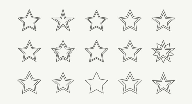 Outlined star shapes arranged in a repeating pattern on a neutral background