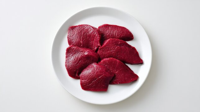 Freshly Cut Raw Venison Steaks Ready for Gourmet Cooking and Culinary Preparation