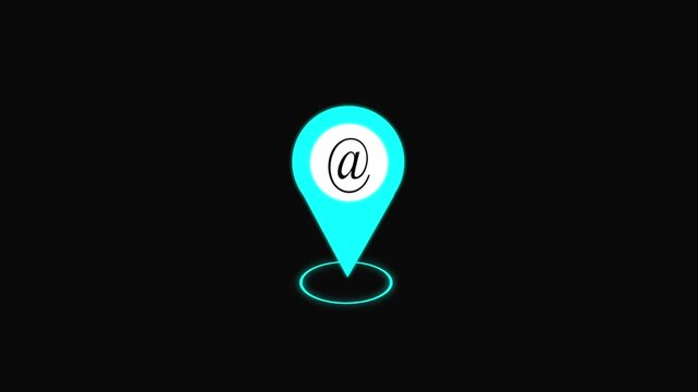 Map pointer icon set with pin symbols for navigation and location markers animation.