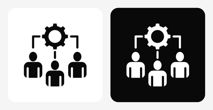 Black and white background style collection icon of Team Leadership