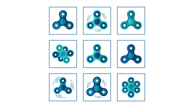 fidget spinner illustration vector design or spinning toy icon modern digital artwork