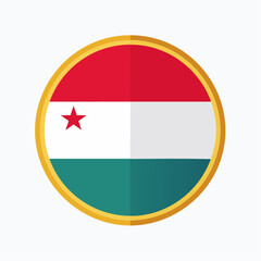 Obraz premium Circular Hungarian Flag Emblem