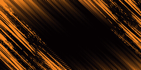 orange black brush Car sticker wrap pattern banner abstract sporty lines black orange color combination grunge brush modern pattern racing motorsport design.vector illustration. eps 10 © Samsul