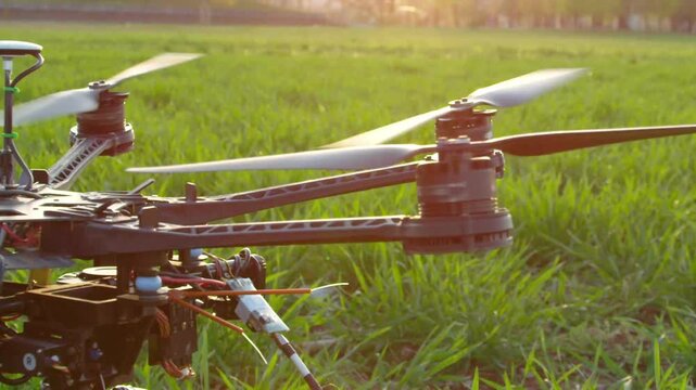 RC Helicopter Slow Motion 2026 Close-Up Extreme Takeoff Rising Up in 4K Ultra HD footage.
