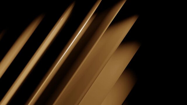 Glossy diagonal metallic cylinders interlocking in a minimalist architectural space with dramatic chiaroscuro luxury industrial aesthetic