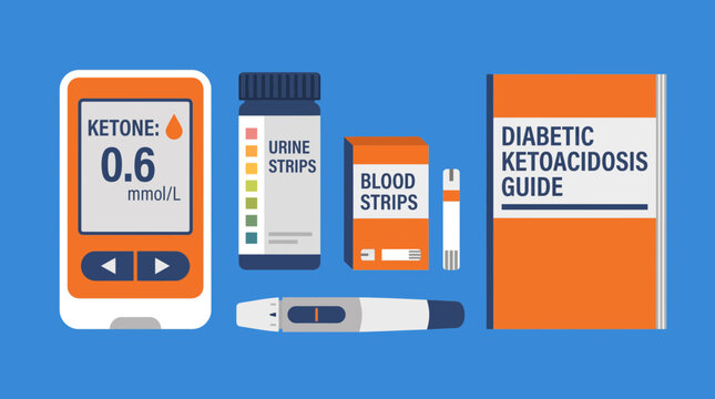 Ketone Testing Urine Blood Strip Diabetic Ketoacidosis Monitor