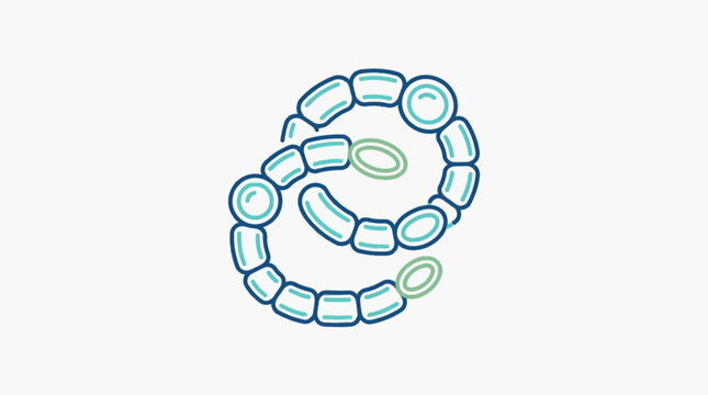 Microscopic view of cyanobacteria colonies in water.