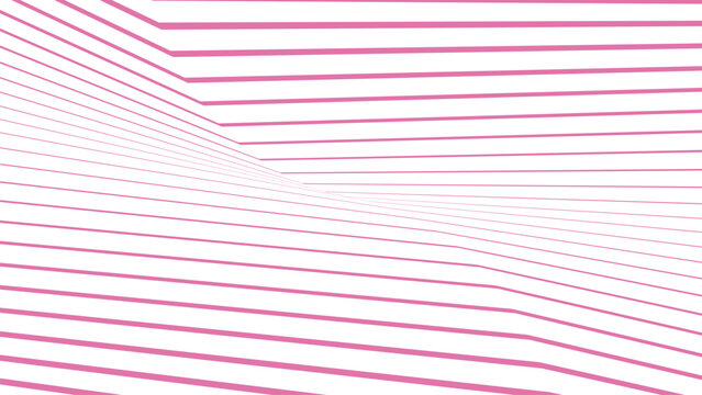 Abstract geometric pattern of pink lines on white background