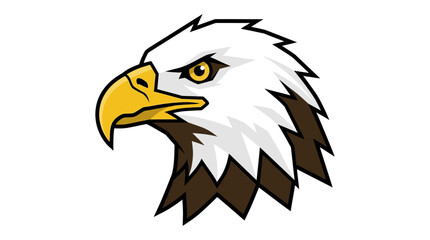 Fototapeta premium Bald eagle head illustration mascot for logo and team emblem designs