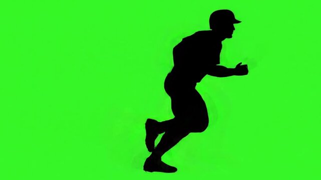 baseball player silhouette vector video