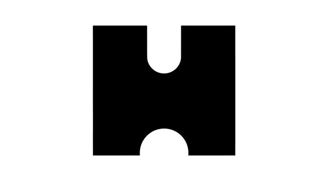 Abstract Letter H Logo in Minimalist Style for Branding