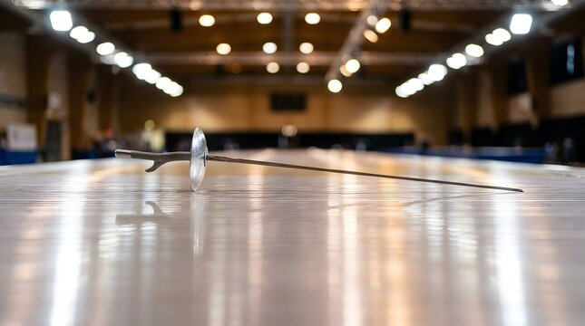 Sharp Ice Rink Sword Like Ice Pick on Smooth Rink Surface