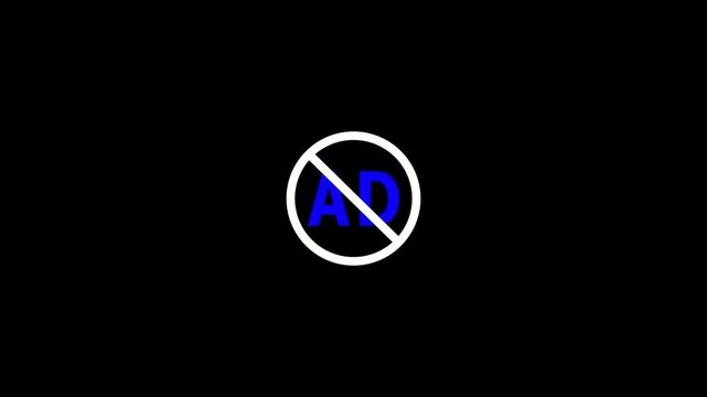 3D Animation of No AD sign