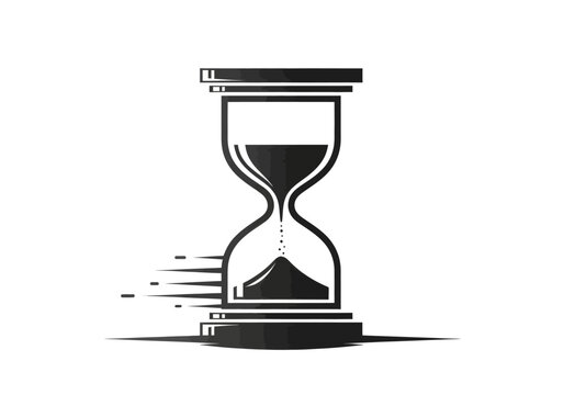 Hourglass timer with sand flowing 1.