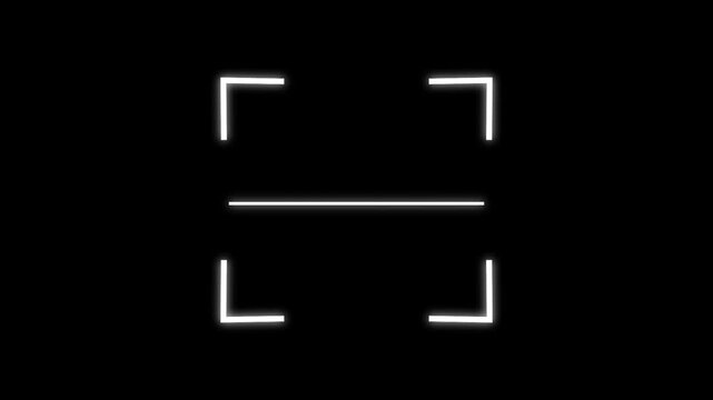 Horizontal Lines And Check Mark Within Bracket Shapes On Black Background line tick