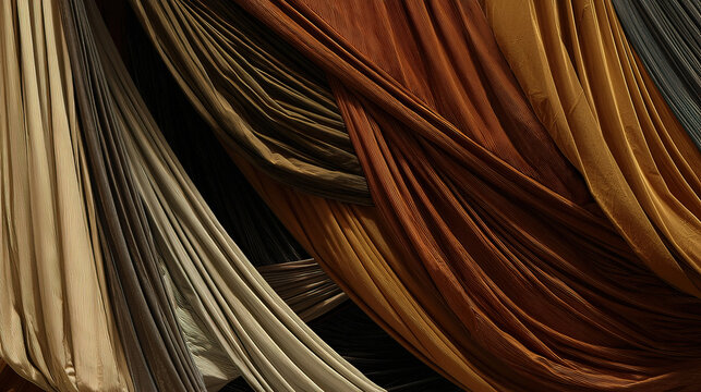 audience. Multiple layers of theater curtains opening in deep perspective. event programs, museum guides, designed for cultural heritage projects and event programs, used by supply chain planners.
