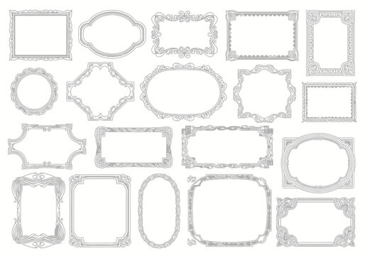 Various shapes and frames collection.