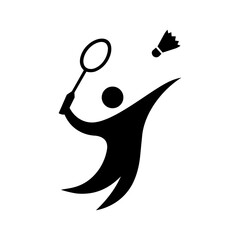 Badminton Player Icon Silhouette © Annisa Dewi Shapira