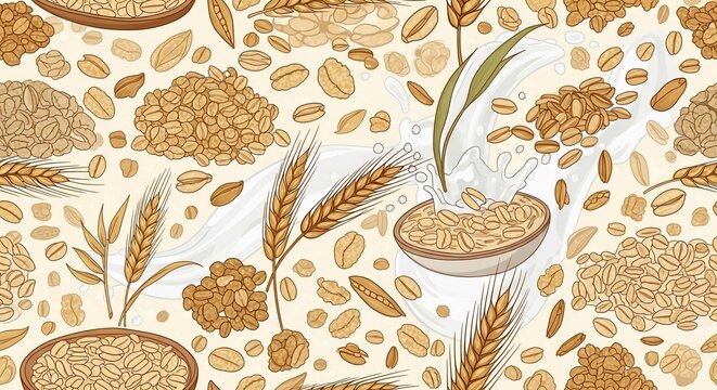 Golden Harvest Ballet: Grains in a Dreamy Dance