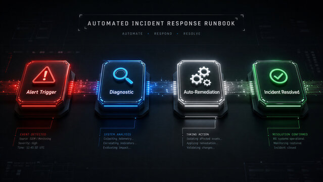 Automated Incident Response Runbook Process Diagram