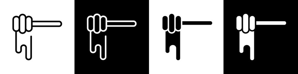 Honey black and white icon design concept © okta