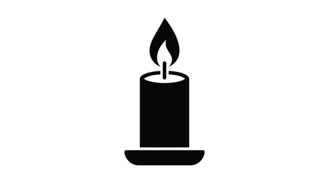 Candle flame icon depicts cozy lighting.