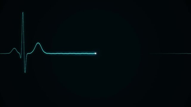 Heartbeat flatline Animation pulse trace