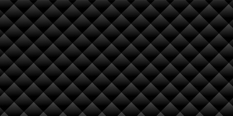 Naklejka premium Luxury upholstered backdrop. Stitched layered background pattern. Leather textured sofa background. vector