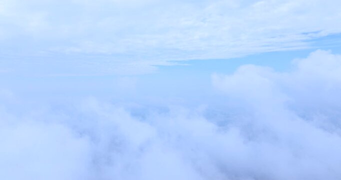 seongjusan, boryeong, south korea, aerial view, drone shot, hyperlapse, timelapse, mountain fog, mist, misty morning, cloudy sky, fast motion, atmospheric, majestic nature, serene landscape, pine tree