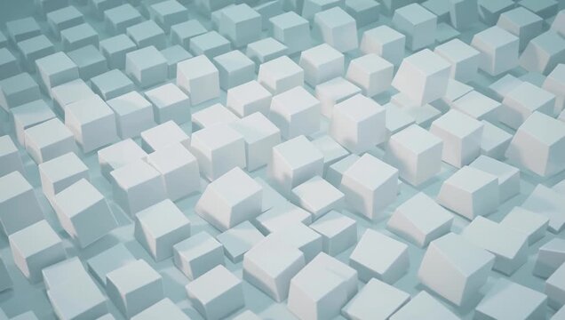 Minimalist Cubic Grid Architectural Layout
