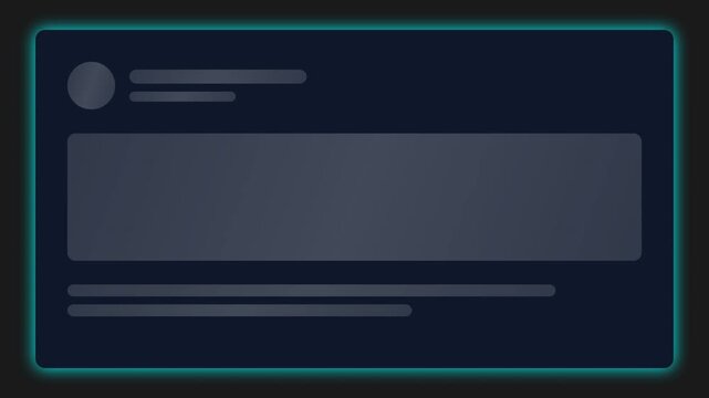 Minimalist Card Animation With Neon Glowing Border Effect for User Interface and Web Design