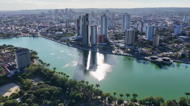 Campina Grande Skyline In Campina Grande In Paraiba Brazil. Nature Park Scenery. Highrise Buildings. Campina Grande Skyline In Paraiba Brazil. Downtown District. Beautiful Cityscape. 