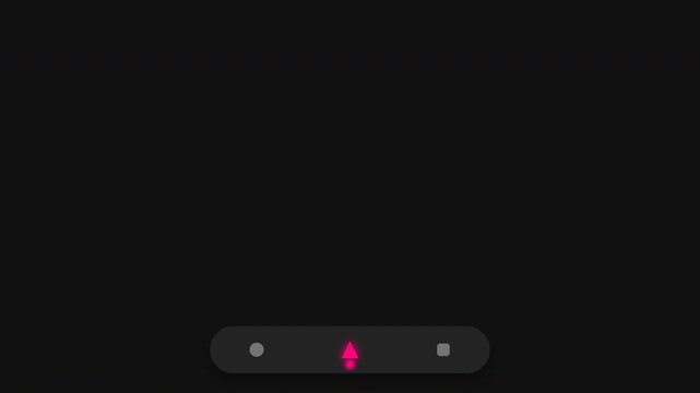 Minimalist User Interface Navigation Animation with Glowing Icons and Dark Background Theme
