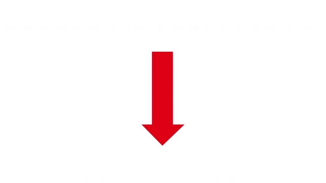 Animated Up and Down Arrow Motion &ndash; Vertical Direction Indicator Loop on White Background