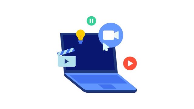 Online video content creation and editing animation