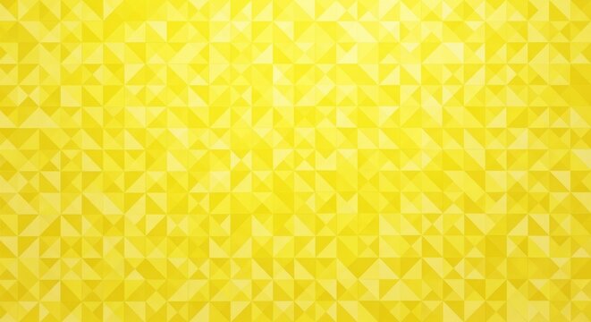 Bright yellow geometric triangle pattern background texture