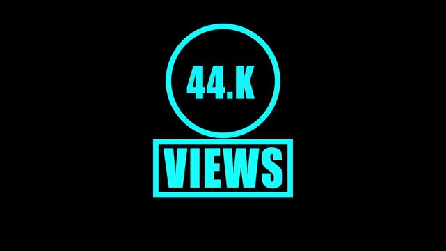 44. k views, views counter, video views, view count, social media metrics, audience statistics, digital counter, engagement, analytics, views display