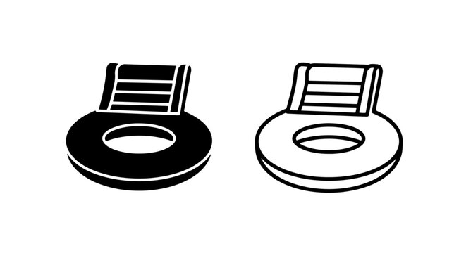 Swimming pool diving board icon set with swimming recreation facility